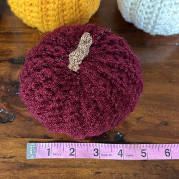 Handmade pumpkins 9 bundle 3 colors NEW - Picture 4 of 6